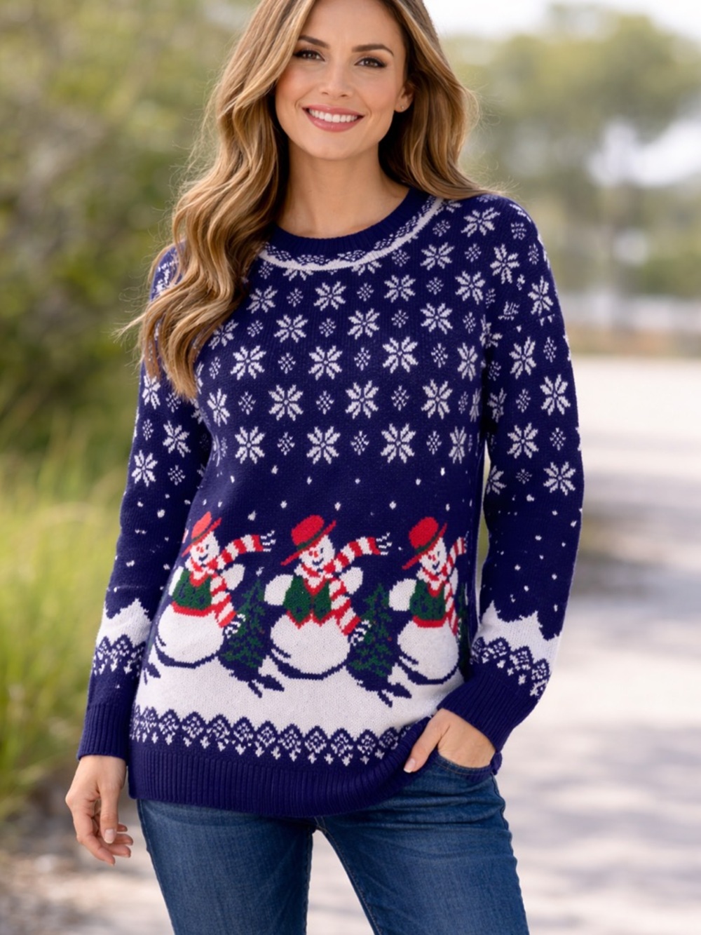 ✨ Handmade Snowman Sweater ✨
Good Condition